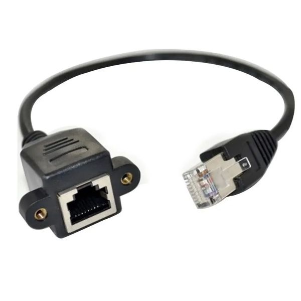 Nouveau réseau d'extension Anpwoo Panneau de câble à vis lan mâle à un montage féminin Ethernet pour le réseau d'extension anpwoo