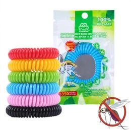 Nouveau bracelet anti-moustiques anti-insectes anti-insectes Repousse-poignet Insecte Mozzie Éloignez les insectes pour les enfants adultes Mélangez les couleurs Livraison DHL