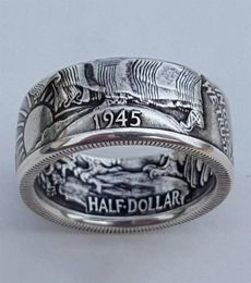 Nouvelle pièce antique Morgan Morgan United States of America Half Dollar 1945 Ring MA5R242B7587416