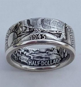 Nouvelle pièce antique Morgan Morgan United States of America Half Dollar 1945 Ring MA5R242B5755638