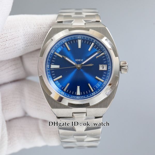 Nouveau AOF Overseas 41mm Montre 4500V / 110A-B128 Cal.5100 Automatique Montre Homme Bleu Dia Mode Date Gents Sport Montres Bracelet En Acier Inoxydable