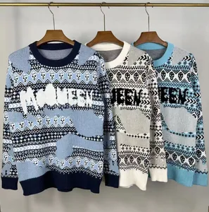 Heren Grote maten Hoodies Sweatshirts in herfst / winter 2022acquard breimachine e Custom jvergroot detail ronde hals katoen R54