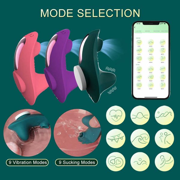 Nouvelle App Bluetooth Vibromasseur pour Femmes Télécommande Mini Clitoris Sucker Petit Vibro sur Culotte Sexy Clitoris Stimulateur Adultes Sex Toys 230316