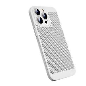 Étui de téléphone design de luxe Nouveau 14pro Cooling Phone Case iPhone 13 Ultra Thin Mesh Case PC Convient pour 12 Creative Anti Drop Hard Case