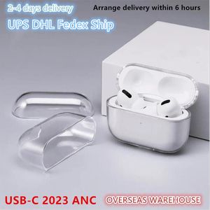 Pour AirPods Pro 2 2023 USB C PODS AIR PODS AirPods Pro écouteurs 3 Silicone solide mignon Cover Protective Cover Apple Wireless Charging Box Discroping 3nd 2nd Case