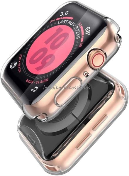 Nouveau boîtier de montre Apple pour iWatch série 8 7 6 SE 5 4 3 2 1 protecteur d'écran en TPU ultra-mince 38424044414549mm6870741