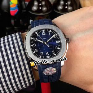 Nieuwe 5168G-001 Blue Texture Dial Cal.324 SC Automatisch 5168G Herenhorloge Sapphire Steel Case Blue Rubber Sport Horloges Pphw Hallo_Watch