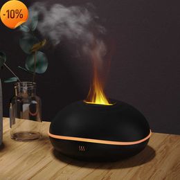 Nieuwe Aromatherapie Machine Luchtbevochtiger Ultrasone Cool Mist Maker Home Office Desktop Essentiële Oliën Diffuser Vlam Geurverspreider