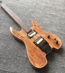 Nieuw arriva Steinber Headless Electric Guitar Portable Guitar Nature Color Spalted Maple Top Whole7084230