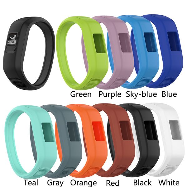 Nouveauté 10 couleurs bracelet de montre-bracelet bracelet en Silicone souple bracelet de remplacement pour Garmin Vivofit JR montres intelligentes
