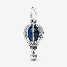 Nuovo arrivo 100% argento sterling 925 blu mongolfiera fascino da viaggio adatto originale braccialetto europeo con ciondoli gioielli di moda Access293S