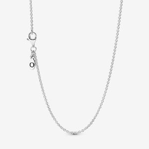 100% 925 Collar de cadena de cable clásico de plata esterlina con cierre de langosta Colgantes y dijes europeos Moda Mujer Compromiso de boda Accesorios de joyería