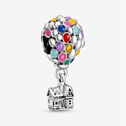 Nouveauté 100% 925 argent Sterling coloré émail ballons charme Fit Original européen bracelet à breloques bijoux de mode Accessori2555