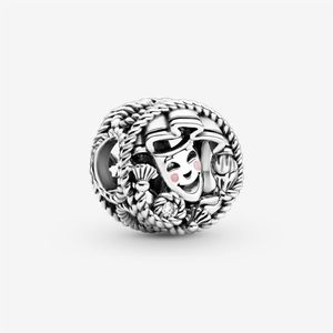 Nueva llegada 100% 925 plata esterlina comedia tragedia drama máscaras encanto ajuste original europeo encanto pulsera joyería de moda Acces219r