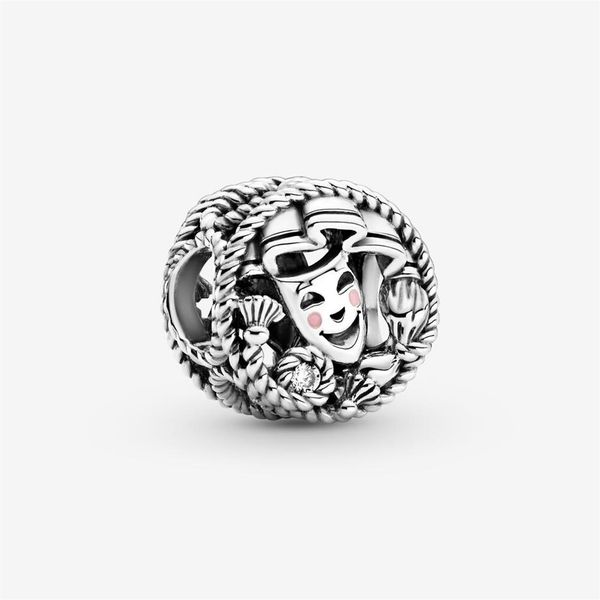 Nueva Llegada 100% Plata de Ley 925 Comedia Tragedia Drama Máscaras Charm Fit Original Pulsera Europea Joyería de Moda Acces3097