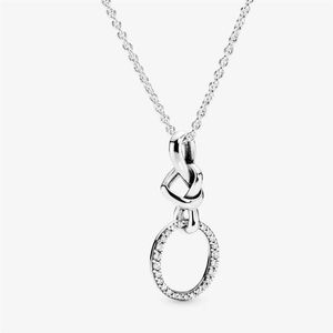 Nieuwe Collectie 100% 925 Sterling Zilver Geknoopt Hart Hanger Ketting Mode-sieraden Maken Voor Vrouwen Gifts233w