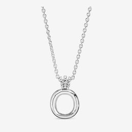 Nieuwe Collectie 100% 925 Sterling Silver Medaillons Crown O Ketting Mode Sieraden Maken voor Vrouwen Geschenken Gratis Verzending