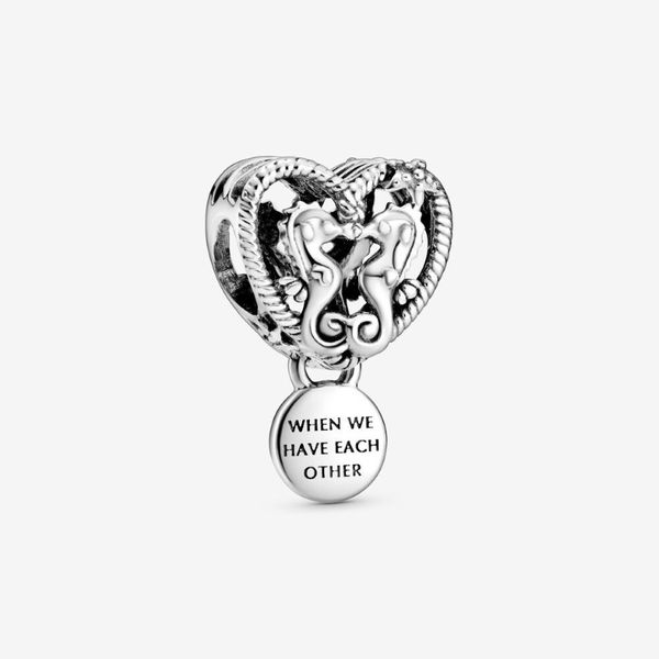 Nueva llegada 100% 925 Sterling Silver Openwork Heartses Heart Charm Fit Original European Charm brazalete Fashion Jewelry Accessori269p