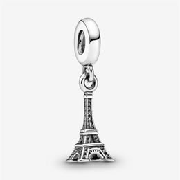Nieuwe Collectie 100% 925 Sterling Zilver Parijs Eiffeltoren Dangle Charm Fit Originele Europese Bedelarmband Mode-sieraden Accessor2941
