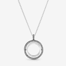Collier circulaire réversible en argent sterling 100 925, fabrication de bijoux à la mode, cadeaux pour femmes, nouvelle collection, 8995479