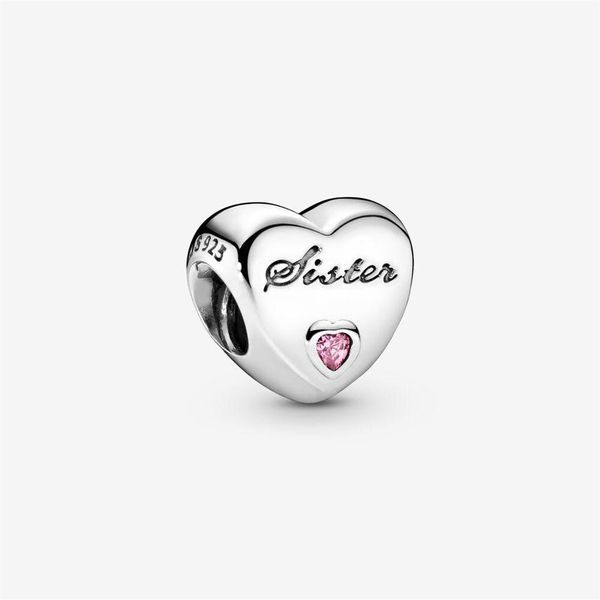 Nouvelle Arrivée 100% 925 Sterling Silver Sister's Love Charm Fit Pandora Original European Charm Bracelet Bijoux De Mode Accesso316Z