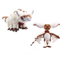 Avatar dernier maître de l'air 45CM Appa 28cm Momo peluche Juguetes vache jouets en peluche pour cadeaux 2 pièces/lot