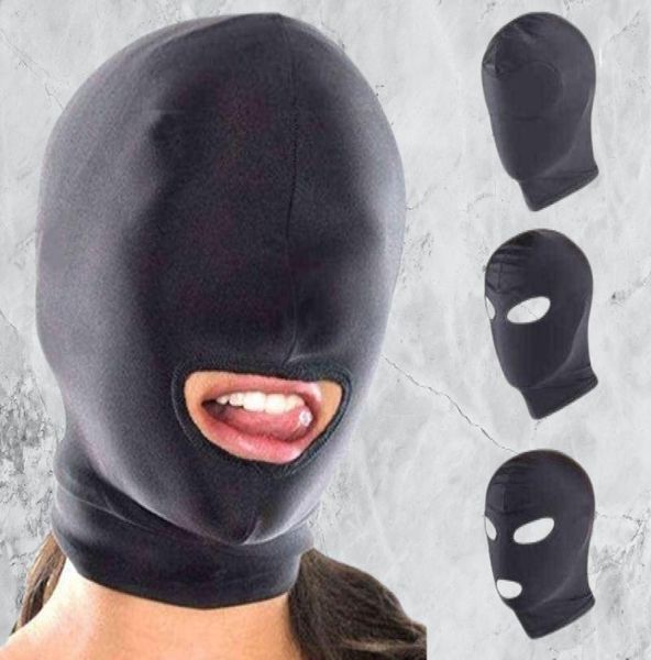 Nueva llegada 123 agujeros hombres mujeres spandex adultas balaclava abierta cara de cara con máscara de cabeza de la cabeza de la cabeza del juego esclavo jugar juego9213726