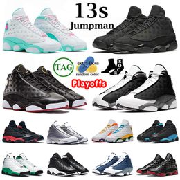 Nouvelle arrivée rétro 13 13s Jumpman Mens Chaussures Taille 13 Black Flint High XIII Black Cat Playoffs Obsidian Hyper Royal Wolf Gray Dhgate Sneakers Trainers