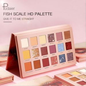 Nueva llegada 18 colores de maquillaje pigmentado paleta de sombra de ojos colorido desnudo impermeable brillo metálico brillo mate sombra de ojos ahumada 20 set / lote