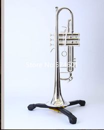 Nouveauté 180S -37 Bb Plat Petite Trompette Argent Plaqué Instruments de Musique de Haute Qualité avec Embouchure