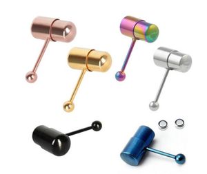 1 St 316L MultiColor Siliconen Rvs Vibrerende Tong Bar Ring Stud Sieraden Body Piercing