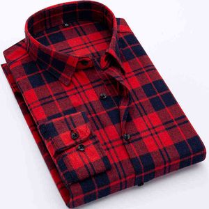 Nouveauté 2020 hommes chemise mode hommes à manches longues Plaid homme chemise mâle Slim Fit doux confortable marque vêtements DS372 G0105