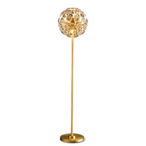 Nouvelle arrivée 2020 moderne luxe fleur debout lampadaire K9 cristal abat-jour pour bureau à domicile intérieur Art Design décoration G9 led lumière