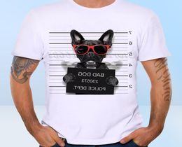 Nieuwe Collectie 2020 Zomer Mode Franse Bulldog Hond Politie Afd. Grappig Ontwerp T-shirt Men039s Hoge Kwaliteit Hond Tops hipster Tees3763433