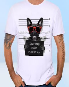 Nieuwe aankomst 2020 Summer Fashion French Bulldog Dog Police Dept Funny Design T -shirt Men039S Hoge kwaliteit hondentoppen Hipster Tees3071705