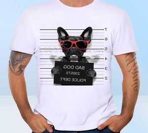 Nouveau arrivée 2020 Fashion d'été français Bulldog Dog Police de police Dessie drôle T-shirt Men039 Tops de chien de haute qualité Hipster Tees3724939