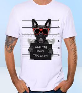 Nouveauté 2020 été mode bouledogue français chien Police Dept drôle conception t-shirt Men039s haute qualité chien hauts Hipster Tees9499238
