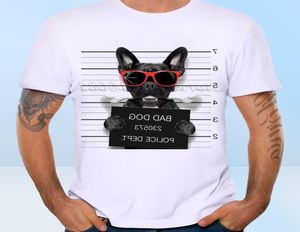 Nouveauté 2020 été mode bouledogue français chien Police Dept conception drôle t-shirt Men039s haute qualité chien hauts Hipster Tees6268992