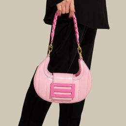 Nieuwe Collectie 2023 Dames Handtas Modeshow Breien halve maan Ontwerp Schoudertas Crossbody Tassen Afneembare riem Effen Capucines Bb Handtassen Portemonnee Echt leer