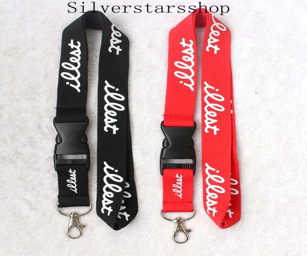 Nouvelle arrivée 20pcs Balck ana Red Vêtements Logo Custom Lanyard Nec Lonyard Phone Mobile Téléphone STRAP LANDE C1091029