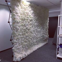 Juego de pared de flores de Hortensia de lujo de 8X8 pies con marco de soporte DIY decoración de fondo de boda suministros para fiestas entrega gratuita
