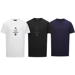 Nieuwe aankomst 24SS Spring zomer zwaar gemaakte 3D Silicone Logo T -shirt mannen vrouwen T -shirtontwerper T -shirt 0424