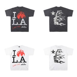 Nieuwe Collectie 24ss USA I love LA Tee Mannen t-shirt Lente Zomer Vrouwen Oversize Straat skateboard Casual katoenen T-shirt 0201