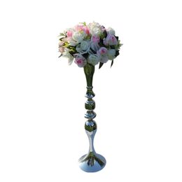 Nieuwe Collectie 3 Kleur 73cm Hoogte Metalen Kaars Houder Kaars Stand Bruiloft Centrum Evenement Road Lead Flower Rack 10 stks / partij