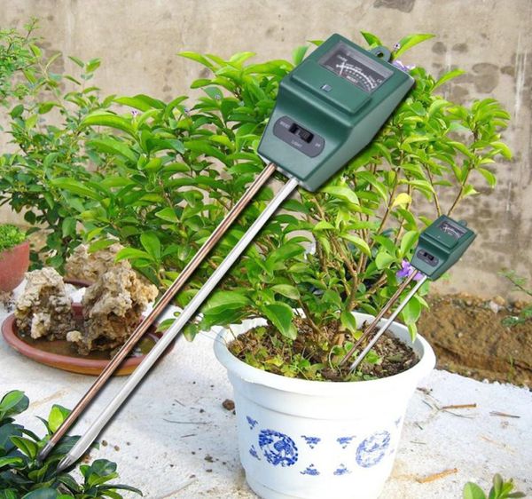 Nueva llegada 3 en 1 probador de PH Detector de suelo agua humedad luz medidor de prueba Sensor para planta de jardín Flower6013593