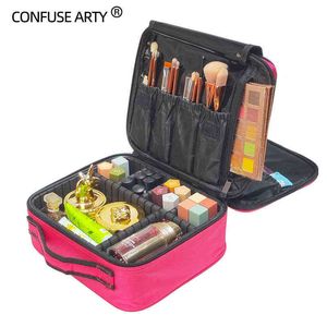 Nouvelle Arrivée 3 Couches Maquillage Sac Grande Capacité Cosmétique Beauté Salon Tatouages Nail Art Outil Bin Cas 220820