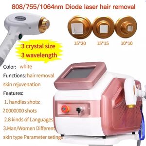 Nouvelle arrivée 3 longueur d'onde Diode Laser Hair Removal Machine 755nm 808nm 1064nm équipement laser