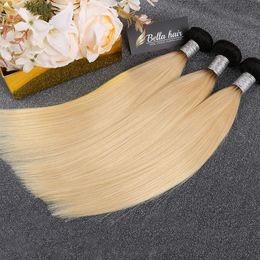 Cheveux vierges brésiliens tisse 1b/613 Blond Ombre Extensions de cheveux trame humaine droite 3 pcs/lot en vrac