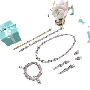 Nouvelle arrivée collier en acier inoxydable 316L avec lien de connexion creux pour collier de mariage bracelet boucle d'oreille femmes bijoux cadeau PS7049 Ism