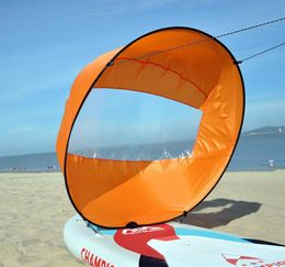 Nouveauté 42 pouces pliant Kayak vent pagaie voile Popup Paddle Board voile aviron sous le vent bateau avec fenêtre transparente 108 108CM220e3194354